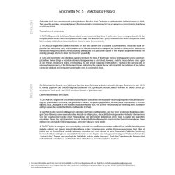 Sinfonietta No 5 : Yokohama Festival